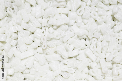 White strofoam packing peanuts © CrackerClips