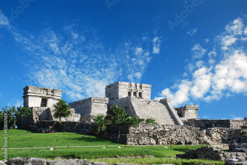 Tulum ruins in Mexico. El Castillo de Tulum