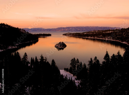 Emerald Bay after sunset, Lake Tahoe