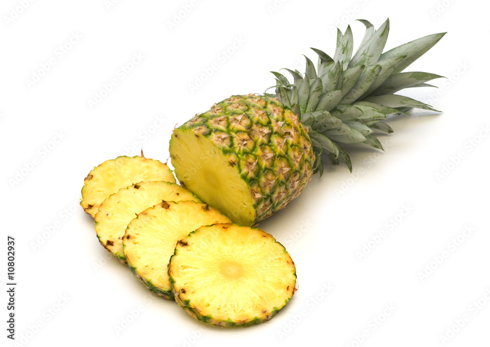 fresh pineapple on white background fresh pineapple on white background