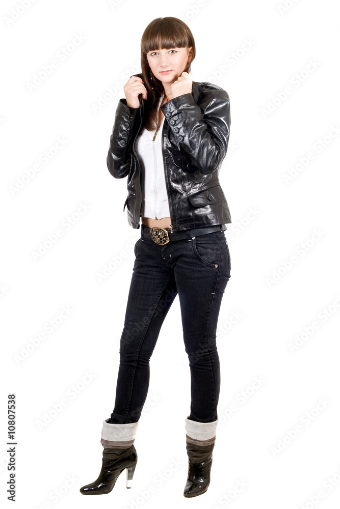 The beauty young woman. Isolated on a white The beauty young woman. Isolated on a white