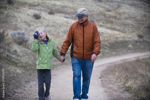 Girl and her grandfather