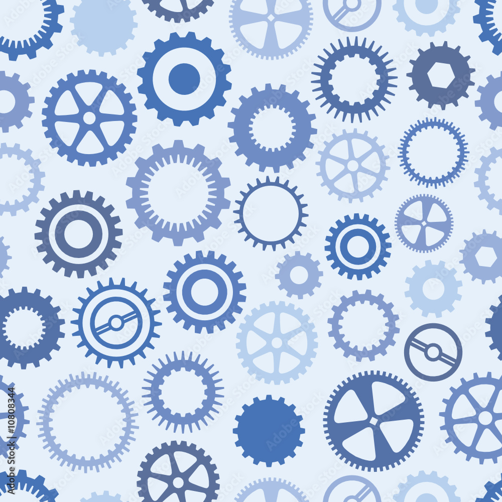 Seamless, Repeating Blue Cog Background Seamless, Repeating Blue Cog Background