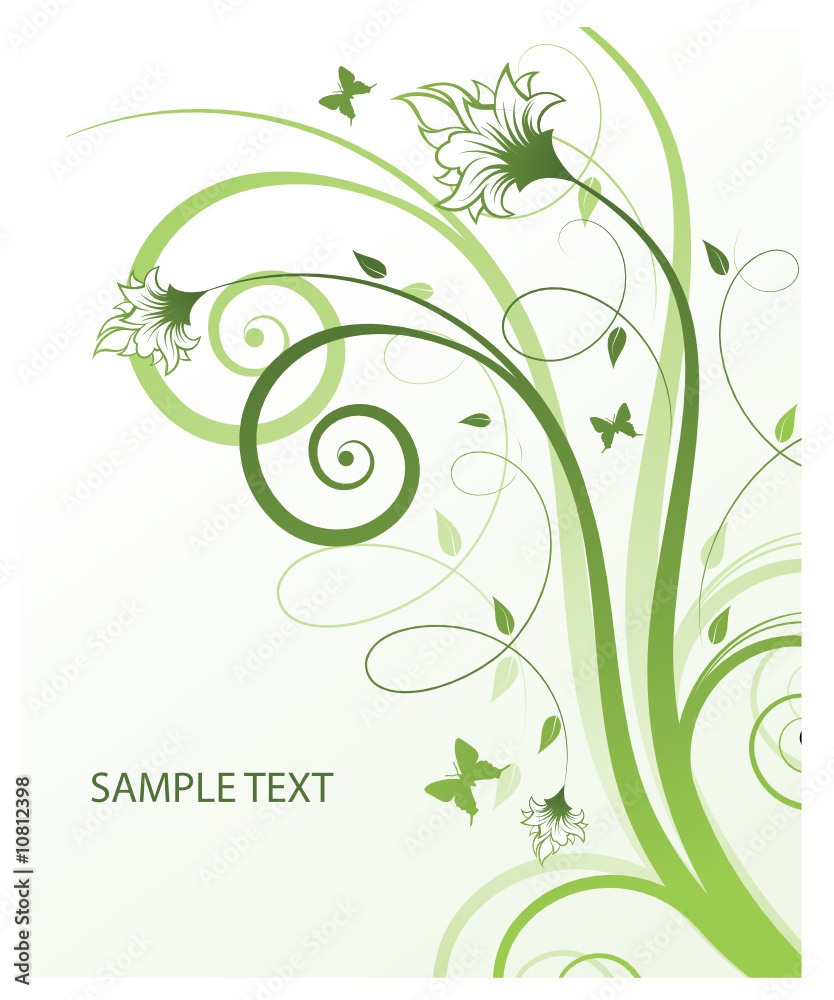 Abstract floral background with place for your text Abstract floral background with place for your text