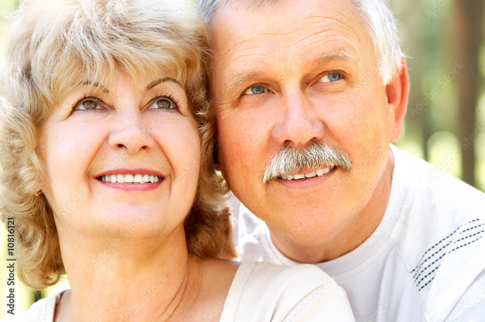 Happy elderly couple