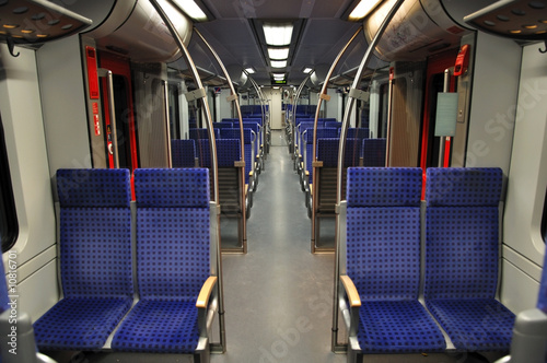 Interior of a modern train