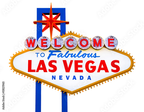 Canvas Print Welcome to Fabulous Las Vegas isolated sign