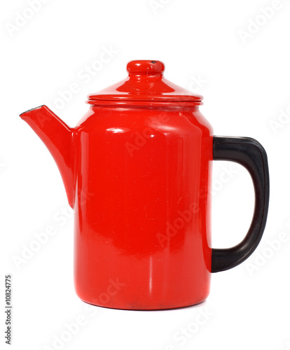 Red coffee pot