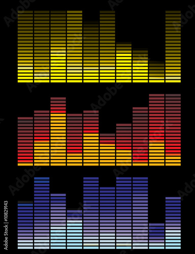 Vector illustration of digital equalizer