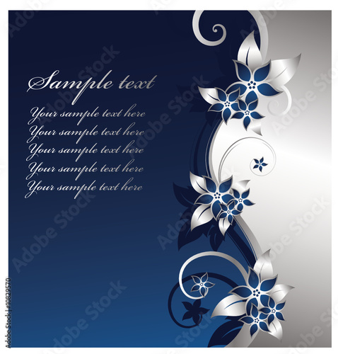 silver floral background