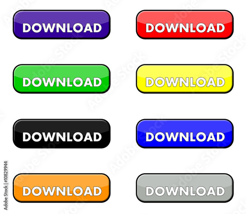 3D Download Buttons With Frames