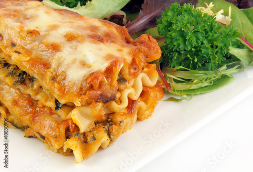 Lasagna With Salad
