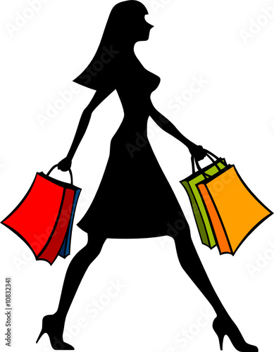 Woman make shopping