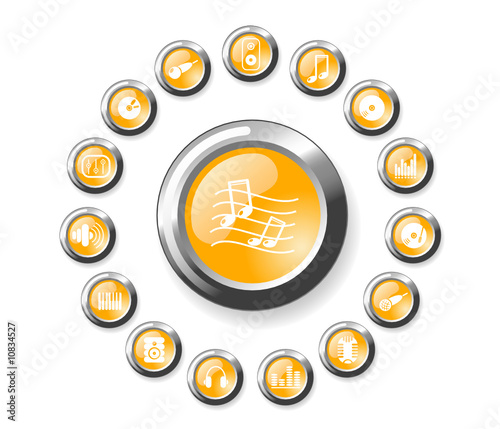 Music and audio vector icons