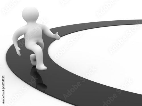 running sportsman. Isolated...