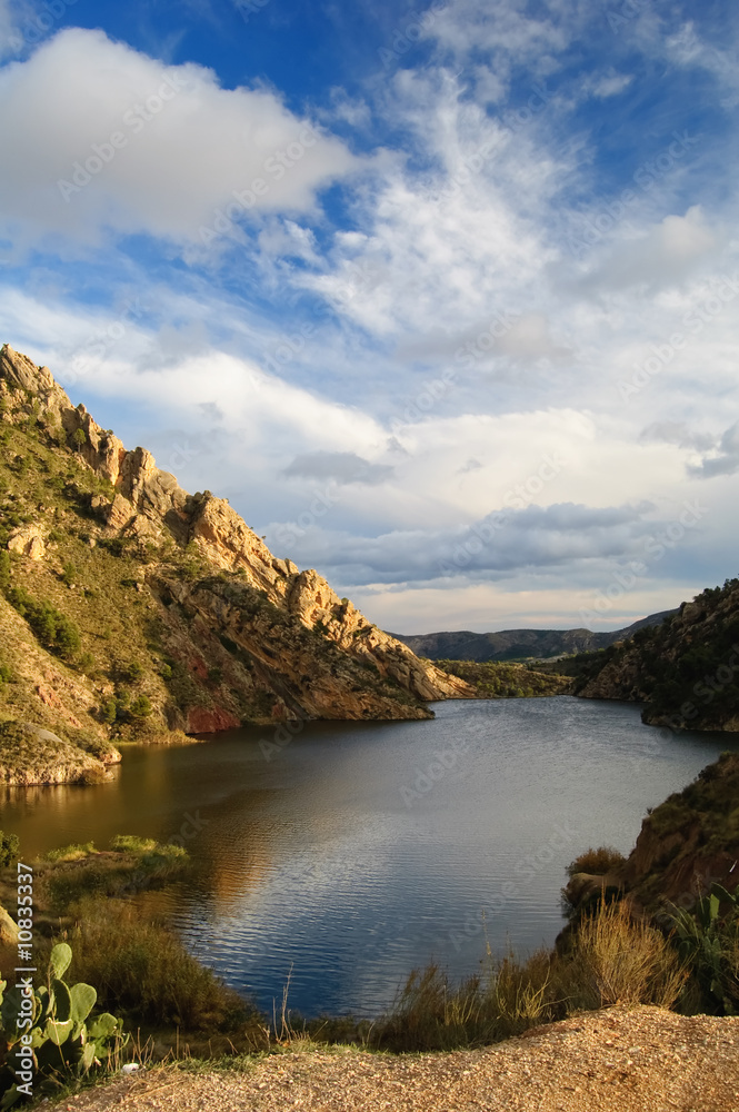 Lake in the mountain, little dam Lake in the mountain, little dam