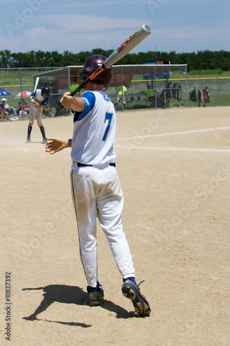 Baseball player warming up to bat