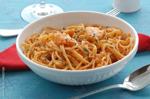 Spaghetti con le guance di pesce - Primi piatti - Cucina tipica photo
