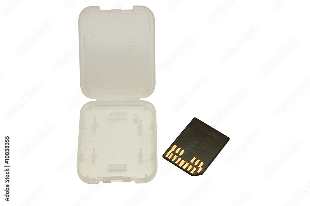 Compact flash memory card on white Compact flash memory card on white