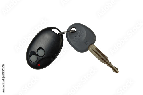 Car Key and Remote isolated on White