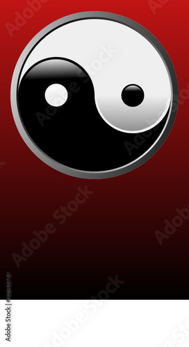 Tao symbol - Red background
