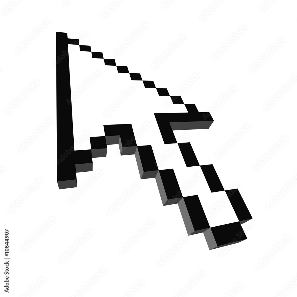 Computer arrow cursor 3d rendered illustration Computer arrow cursor 3d rendered illustration