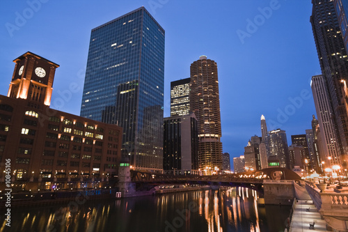 Night by Chicago River