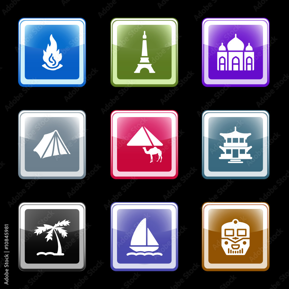 Color screen web icons, set 22