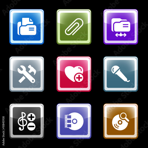 Color screen web icons, set 11
