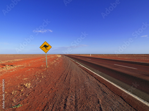 Kangaroo Sign Along The Stuart Highway