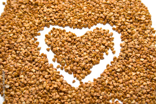 heart on buckwheat groats