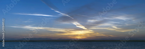 Sunrise above the sea.