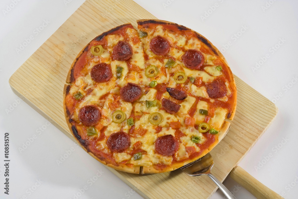 Delicious pizza with natural ingredients