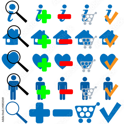 FIND BUY OK ADD MORE HOME SHOPPING FAVES Icon Set photo