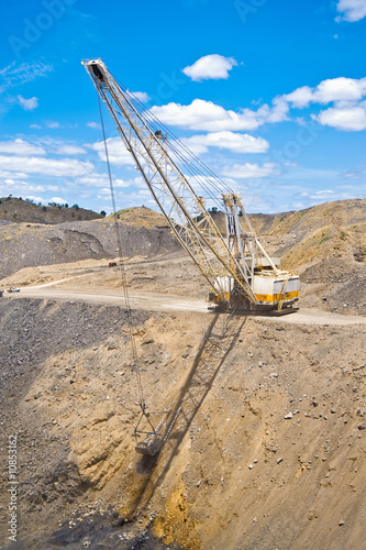 Dragline in coal mine
