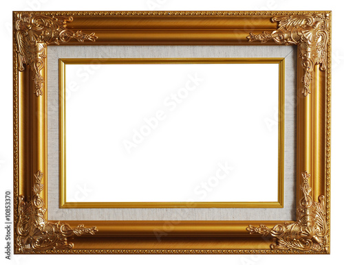 Bild auf Leinwand Classical gold frame w/ clipping path