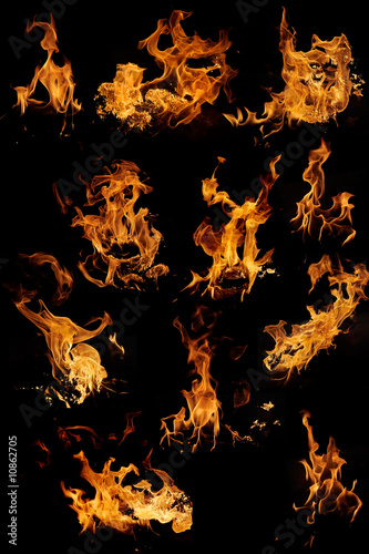 Isolated flames set