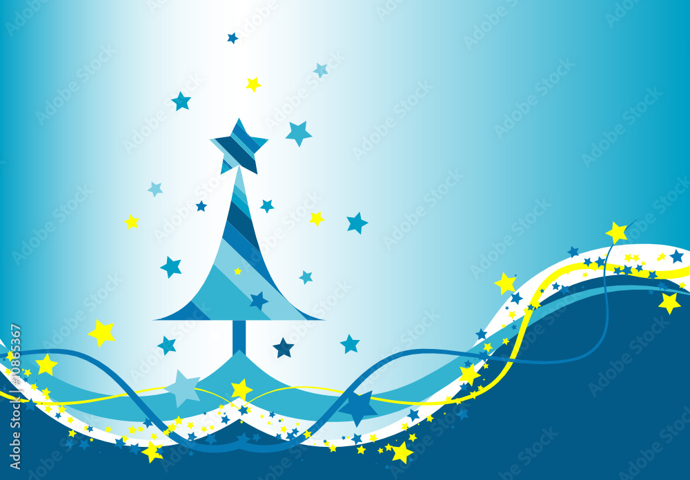 Christmas tree background, vector illustration