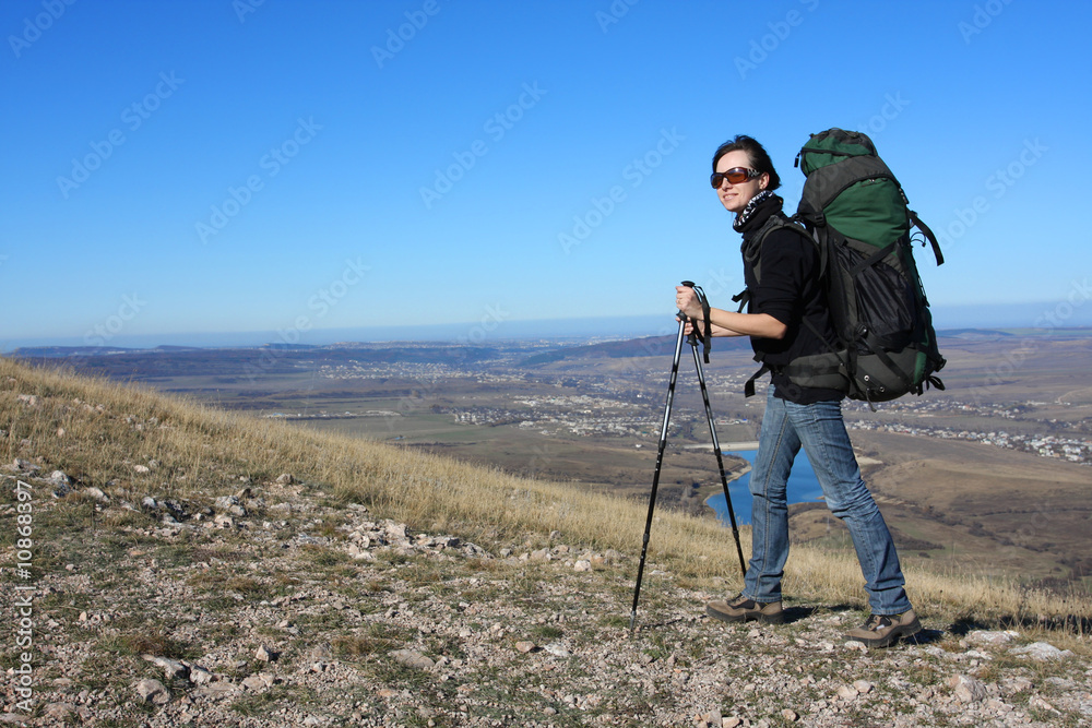 Hiking in the Crimea mountains..