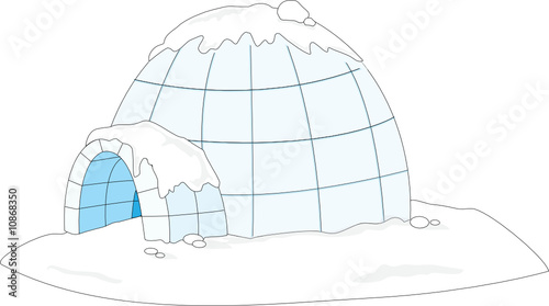 igloo illustration of a white background