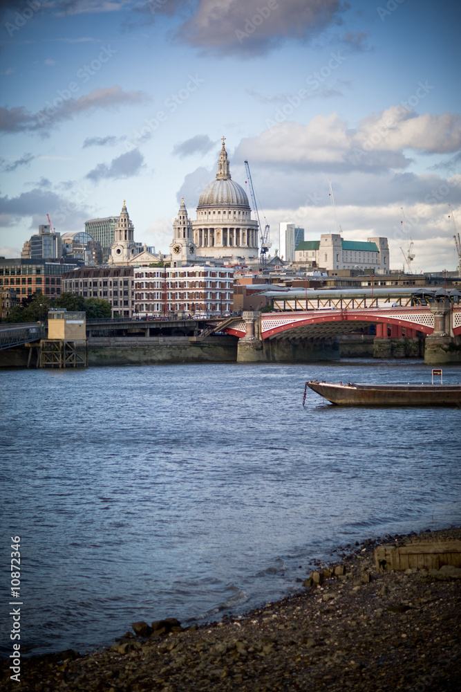 View on St. Paul's Cathedral from embankment