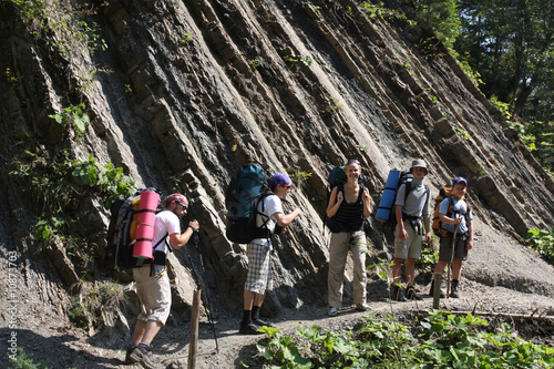 Hiking in the Carpathian mountains..