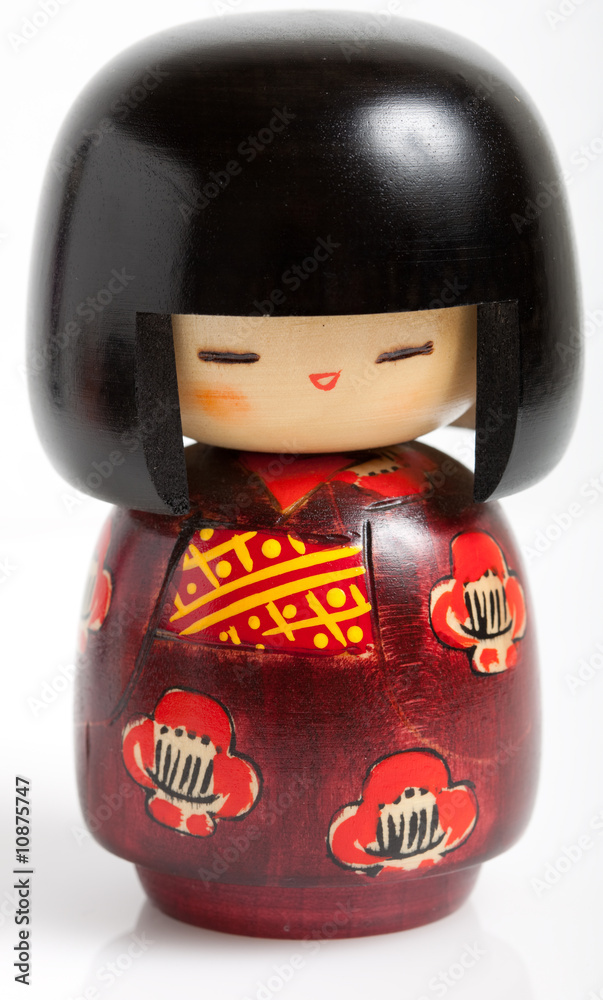 Obraz premium Traditional Japanese wooden souvenir doll, Kokeshi