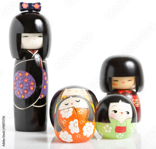 Traditional Japanese wooden souvenir dolls, Kokeshi