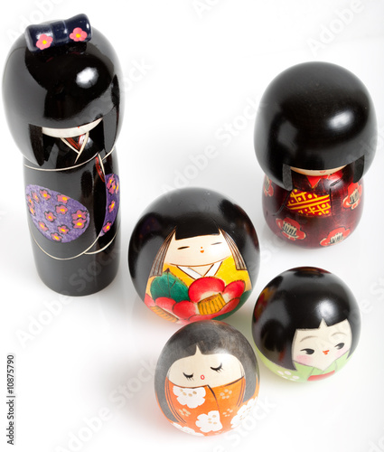 Traditional Japanese wooden souvenir dolls, Kokeshi