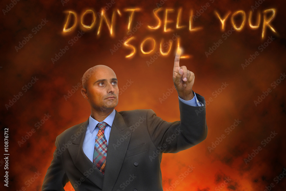 businessman in hell