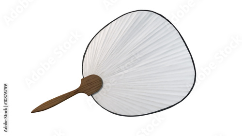japanese paper fan isolated