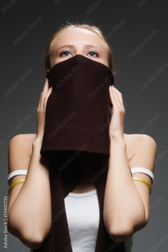 girl with a scarf girl with a scarf