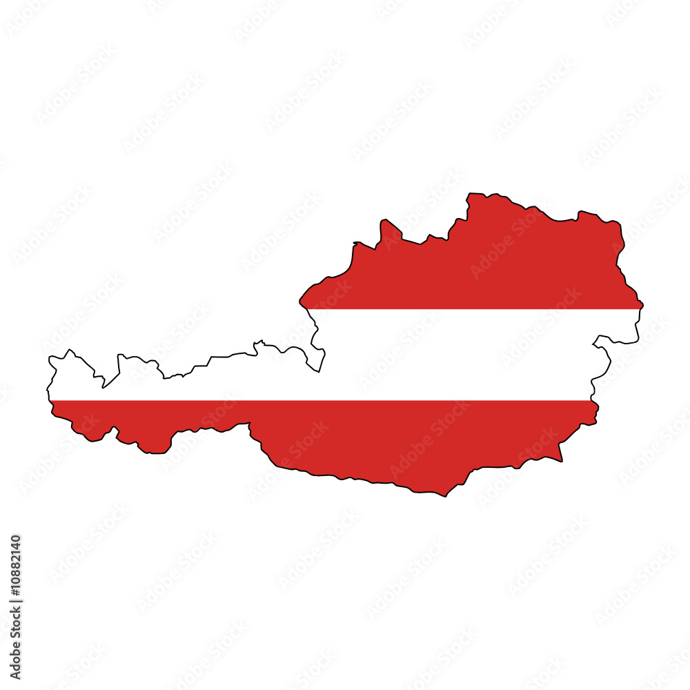 Fototapeta Mapa Austrii