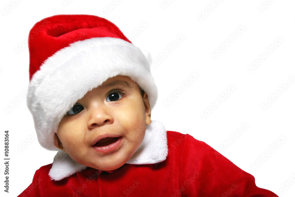Little baby wearing santa outfit Little baby wearing santa outfit